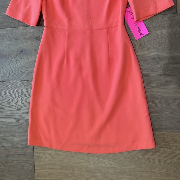 Betsey Johnson Orange/Coral Sheath Dress Size 4 NWT - Picture 4 of 13